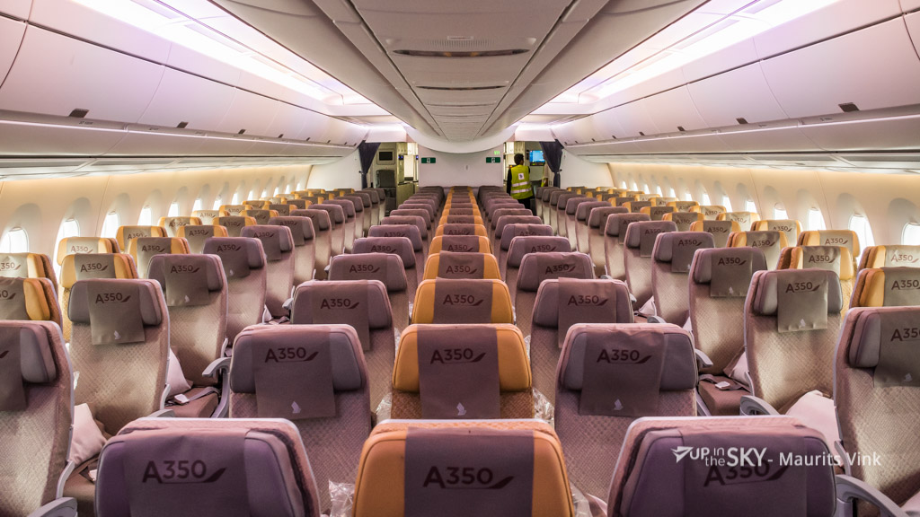 Economy class aan boord van de A350