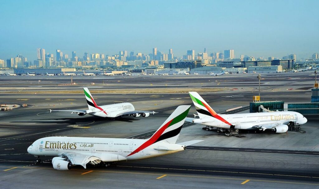 Drie A380's op Dubai ©Emirates