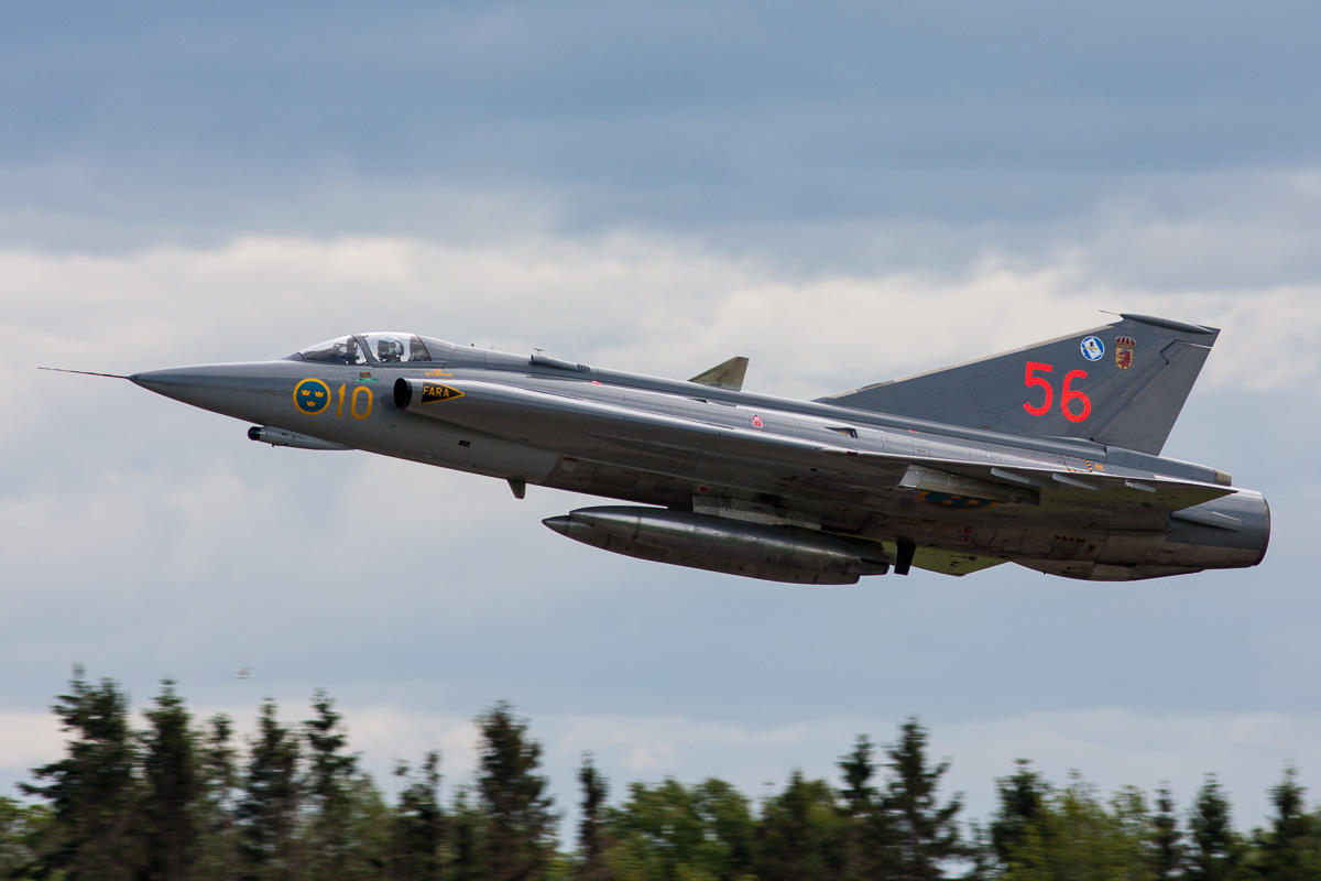 Saab J35J Draken, welke nu is aangekocht door Saab © Leonard van den Broek
