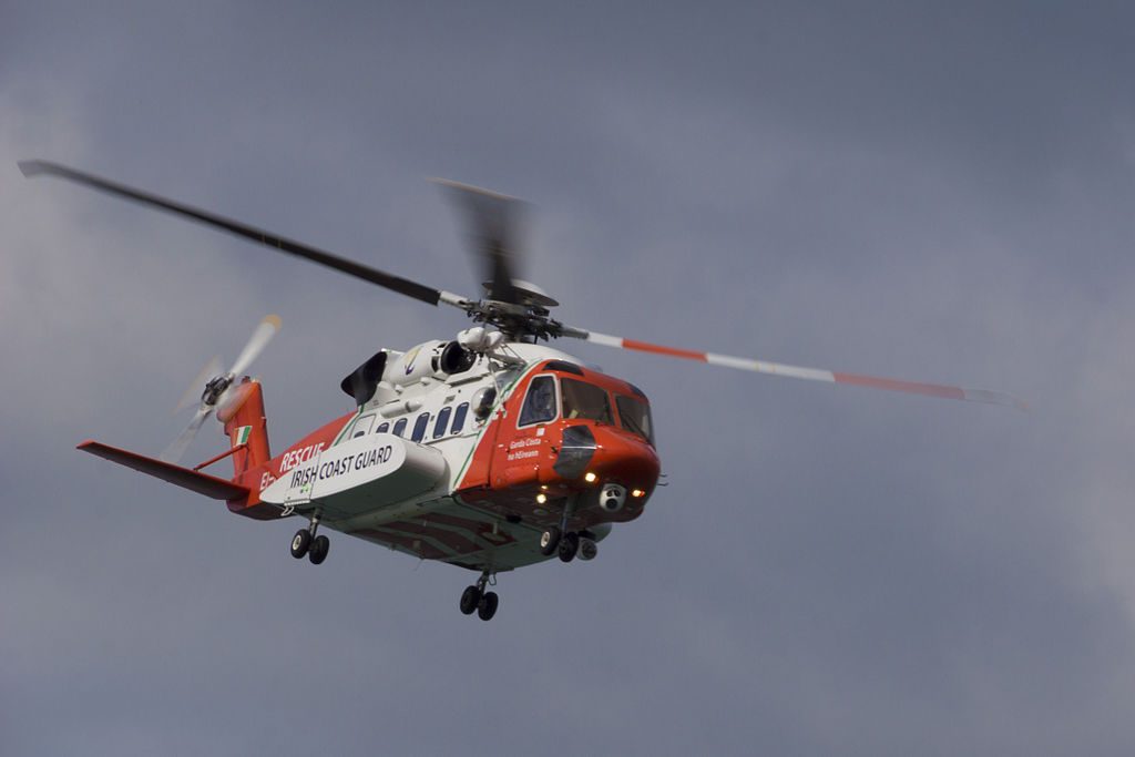 Helikopter Ierse Kustwacht crasht in oceaan