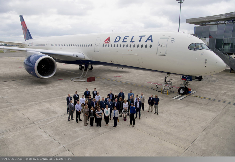 Delta neemt eerste A350 in ontvangst