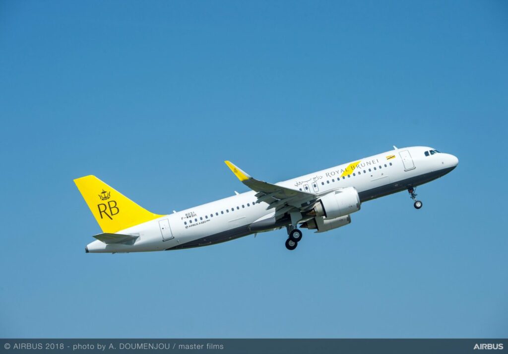 Royal Brunei Airlines neemt eerste A320neo in ontvangst