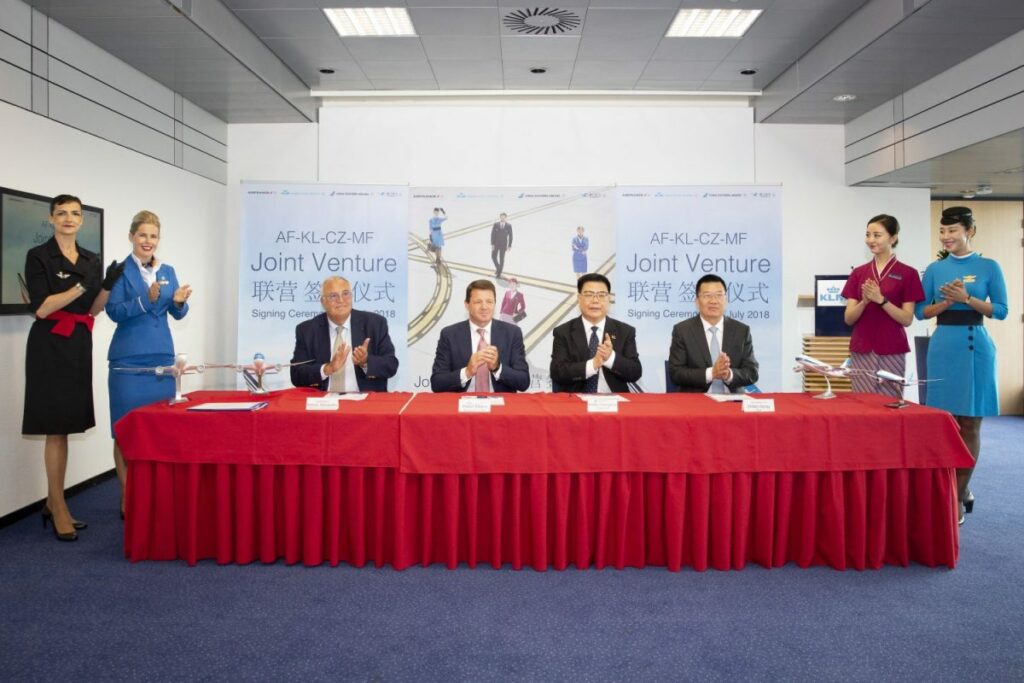 Air France en KLM voegen Chinese joint ventures samen