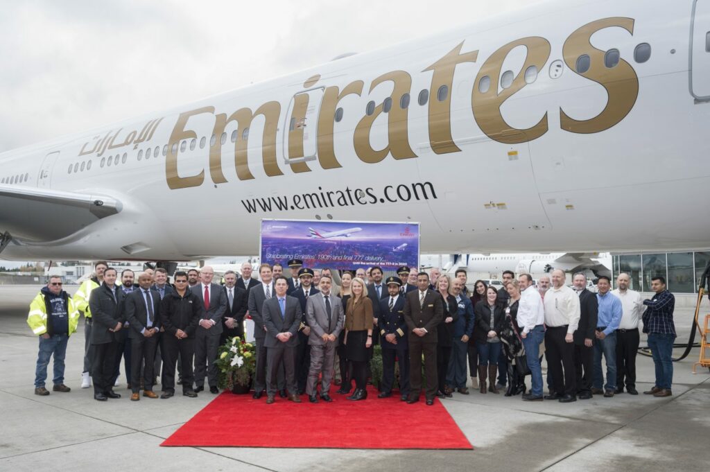 Emirates met SAF de lucht in