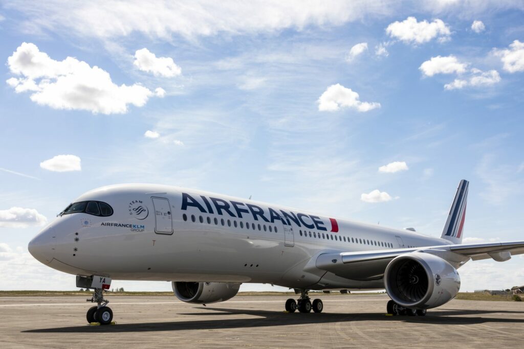 Eerste langeafstandsvlucht op duurzame brandstof voor Air France Air France A350