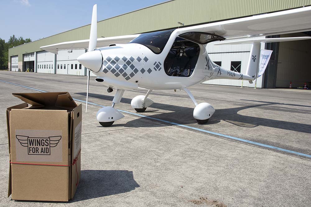 Wings for Aid test op Twente Airport