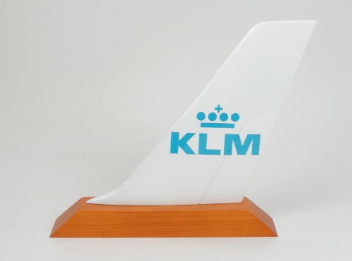 KLM-staart op houten voetstuk - Afbeelding 3