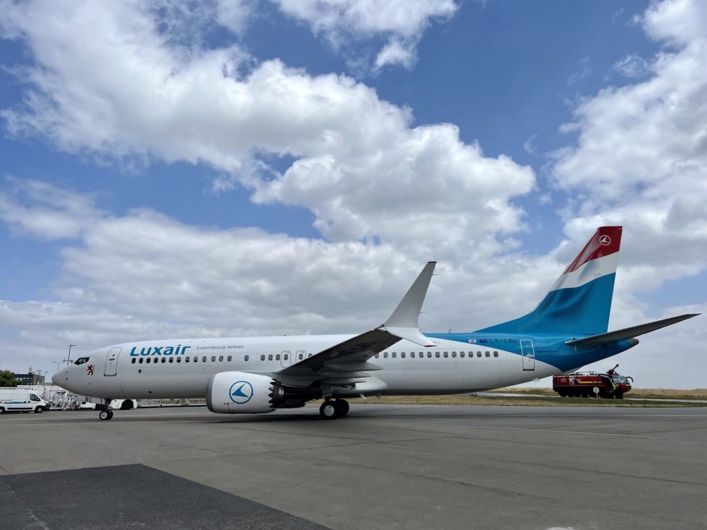 Luxair neemt eerste Boeing 737 MAX in ontvangst