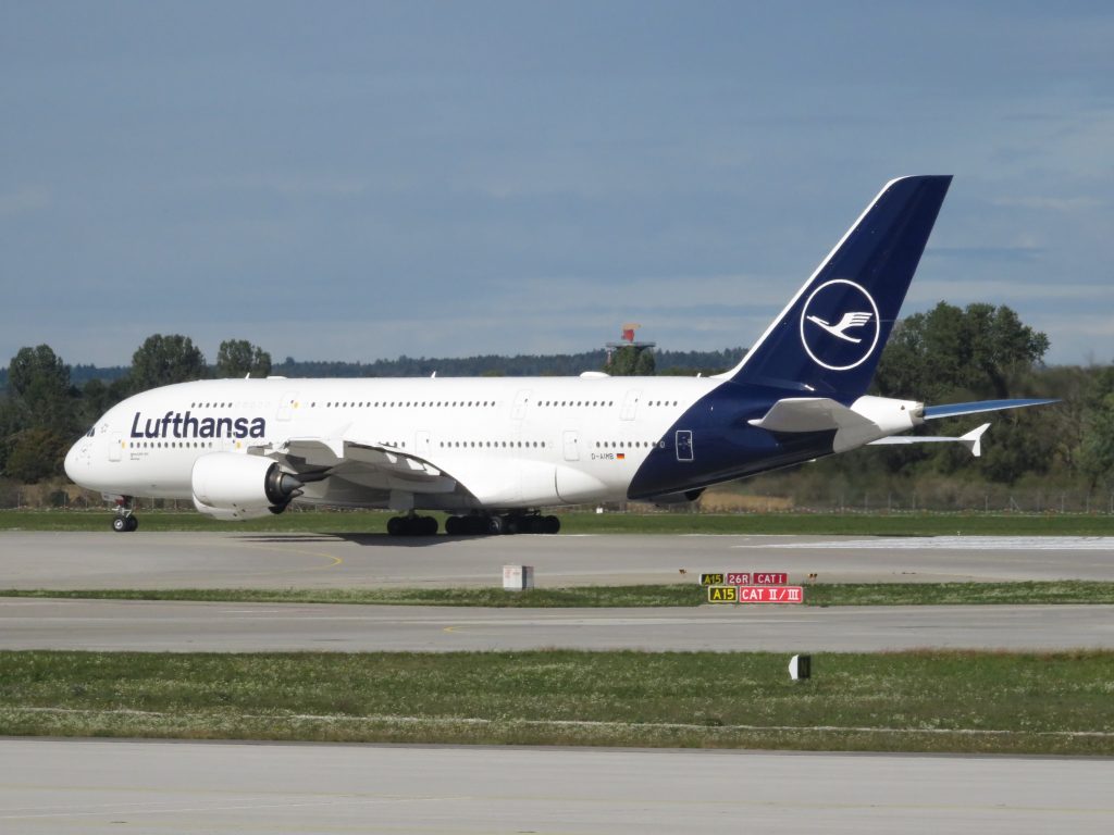 Lufthansa met al haar A380’s de lucht in