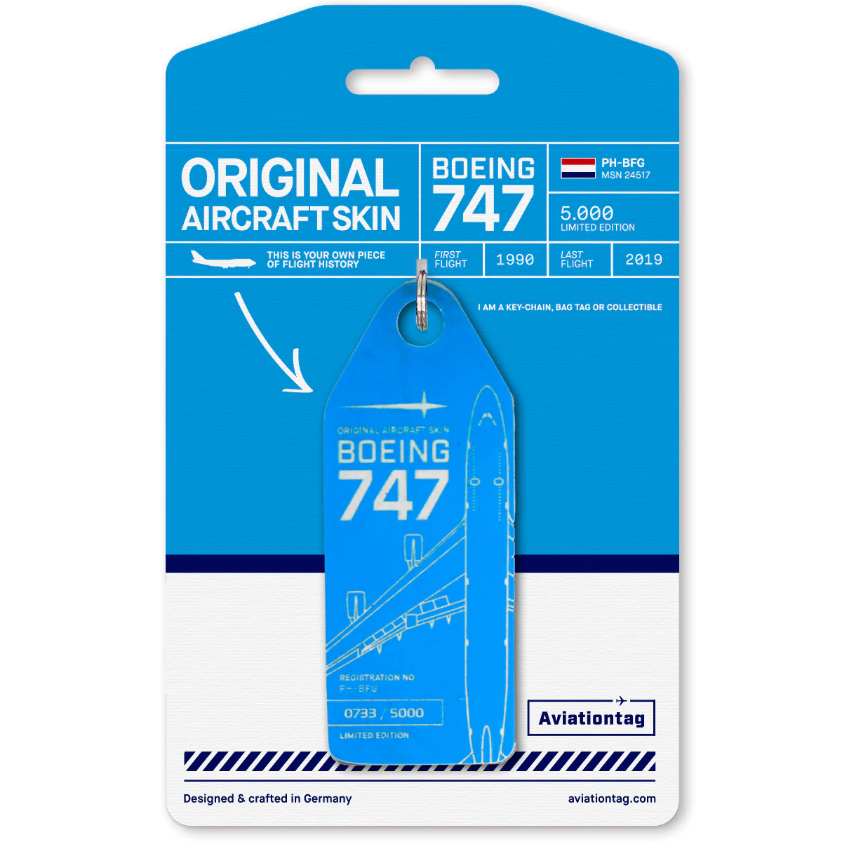 Aviationtag KLM 747-400 PH-BFG - Afbeelding 2